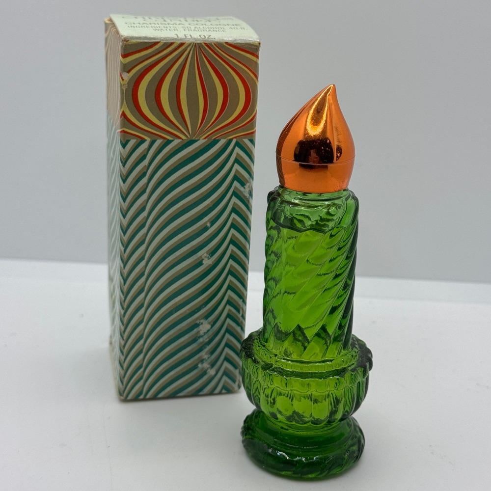 Avon Christmas Candle Charisma‎ Cologne, Vintage Holiday Collectible Vintage